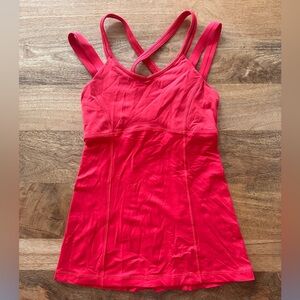 Lululemon Criss-Cross Back Strappy Tank – Size 4 (Rare Orange-Red)